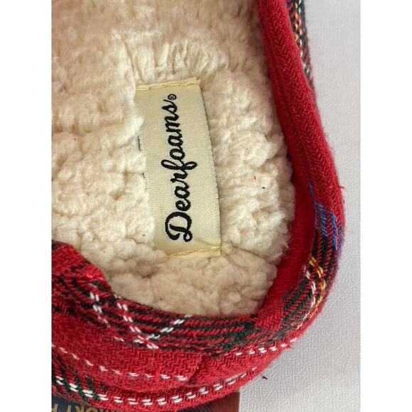 DEARFOAMS Women's Red Plaid Mama Bear Logo Clog Slippers SZ XL(11/12) - Picture 6 of 10